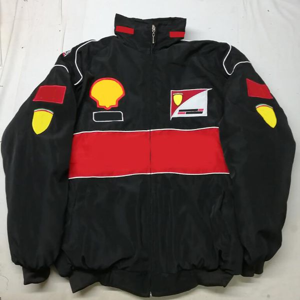 

2021 new f1 racing suit full embroidered logo f1 team cotton padded jacket