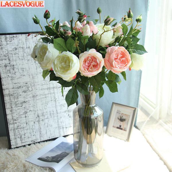 

artificial flowers rose bouquet flores garden decoration artificial plants pompom fake flowers home decoration flores