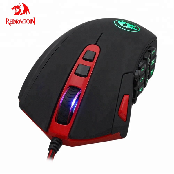 

mice redragon perdition m901 usb cable game mouse 19-button programmable backlit 12400dpi ergonomic laptop