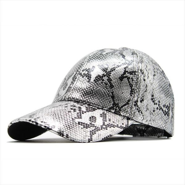 

fashion snake skin texture baseball cap adjustable classic sport casual 3d print for men women hat, Blue;gray