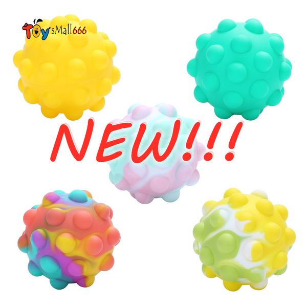 

new 3d push bubble anti-stress ball silicone decompression sensory squeeze toy anxiety relief fidget toy for kids adults gift wholesale