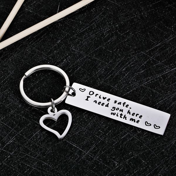 

fashion keychain drive safe i need you here with me keyring keychain couple family love keyrings jewelry pendantdio chan contact, Slivery;golden
