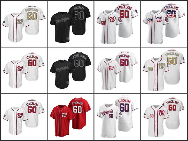 

washington nationals men 60 hunter strickland women youthjersey, Black;red
