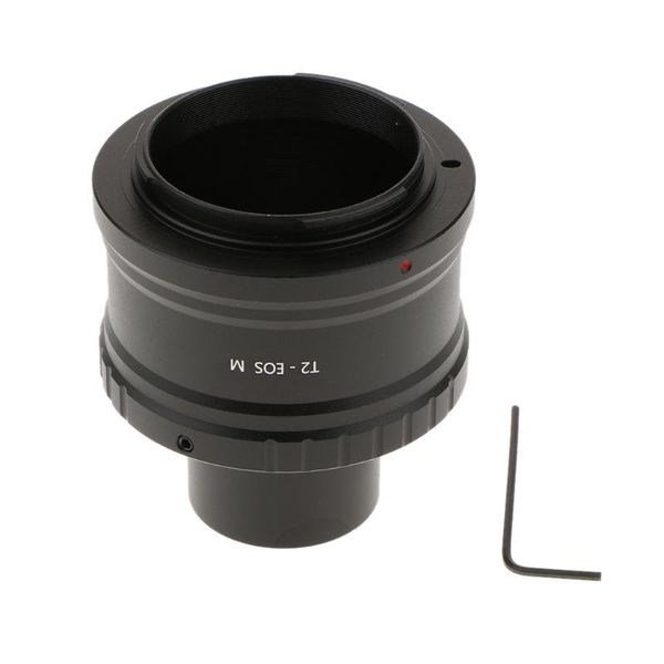

lens adapters & mounts 31.7mm 1.25 inch telescope mount adapter (t-mount ) + t2 adaptor ring for ef-m mirrorless cameras