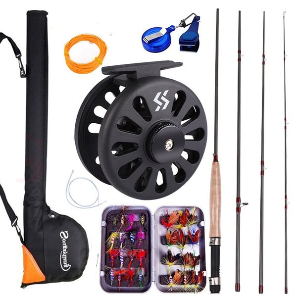 

sougayialng fly fishing rod set 2.7m 8.86ft #5/6 fly rod and fly reel with fishing bag line accessories lures box combo