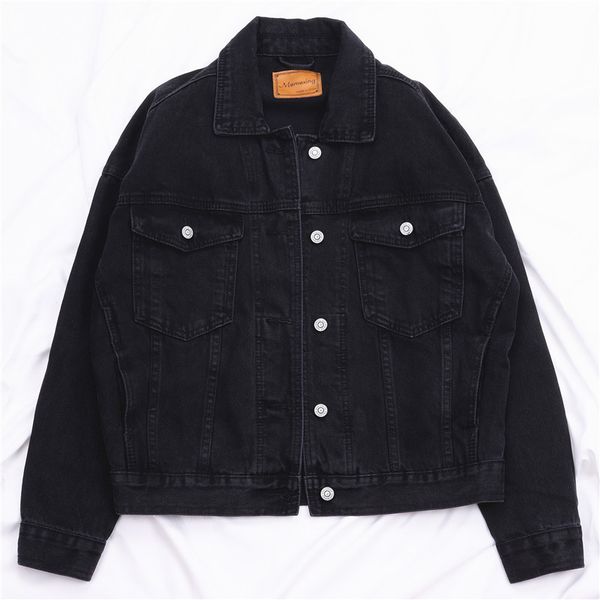 

jacket korean fashion black denim women basic coat loose long sleeve outerwear autumn boyfriend casual short jeans jacket female, Black;brown