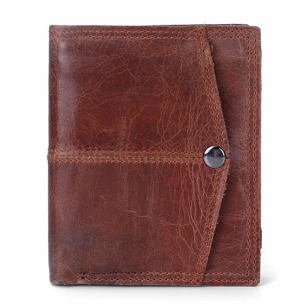 

wallets men short brown bifold wallet mens brand leather card holder coins with zipper purses pockets, Red;black