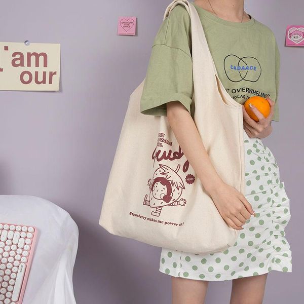 

evening bags w&g ladies canvas shoulder bag student portable vest large capacity shopping tote simple female 2021