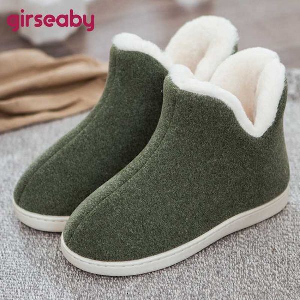 

girs couples cute floor shoes home boots cotton warm women's winter boots female ankle boots for women feminina botas 210911, Black
