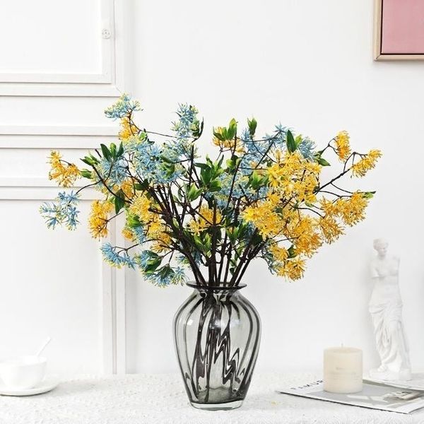 

decorative flowers & wreaths high-quality artificial flowers,single 63cm snow cherry blossom,home decoration vase flower arrangement,wedding