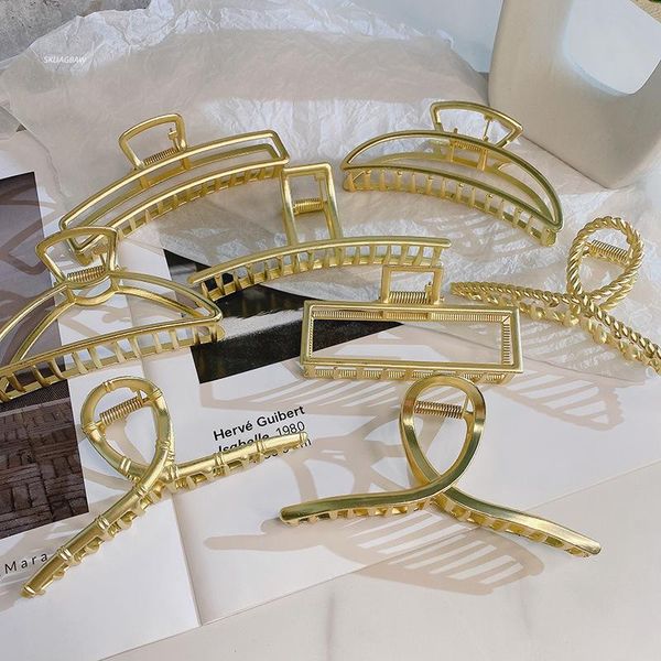 

hair accessories fashion claw clip women clips elegant geometry shape metal hairclip girls barrettes