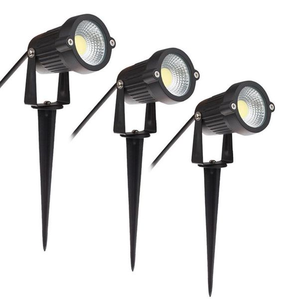 

lawn lamps 2pcs 5w cob ip65 waterproof outdoor garden spot light spike led