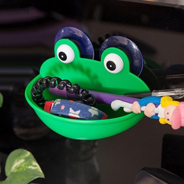 

soap dishes 1pc dish holder abs durable with suction cups frogs shaped case household accessory kitchen bathroom