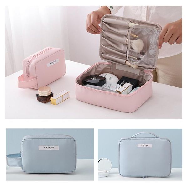

cosmetic bags & cases outdoor girls make up organizer women bag waterproof large nylon zipper travel washing makeup case