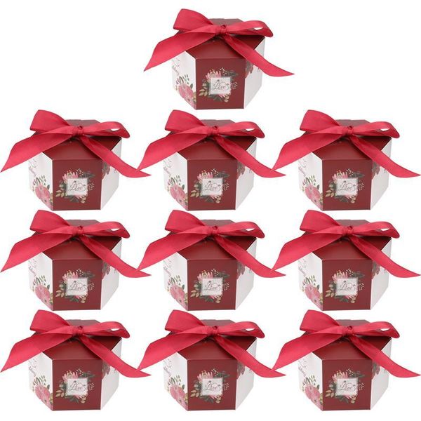 

10pcs chinese candy boxes wedding wrapping pouches gift paper (red) wrap