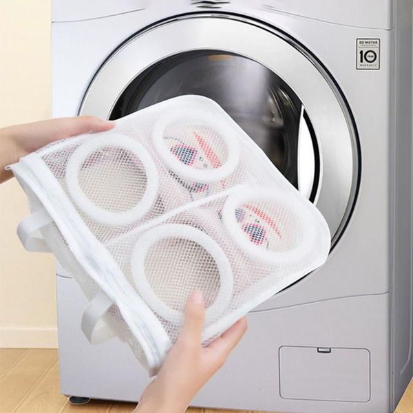 

wash shoes trainer balleenshiny nylon laundry bag sports sneaker tennis boots mesh washing machine storage bags