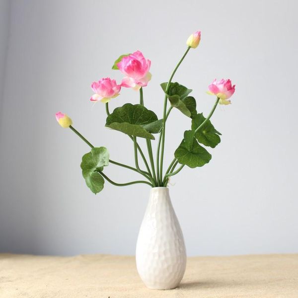 

artificial fake flower lotus bud silk plants garden wedding living room decor us