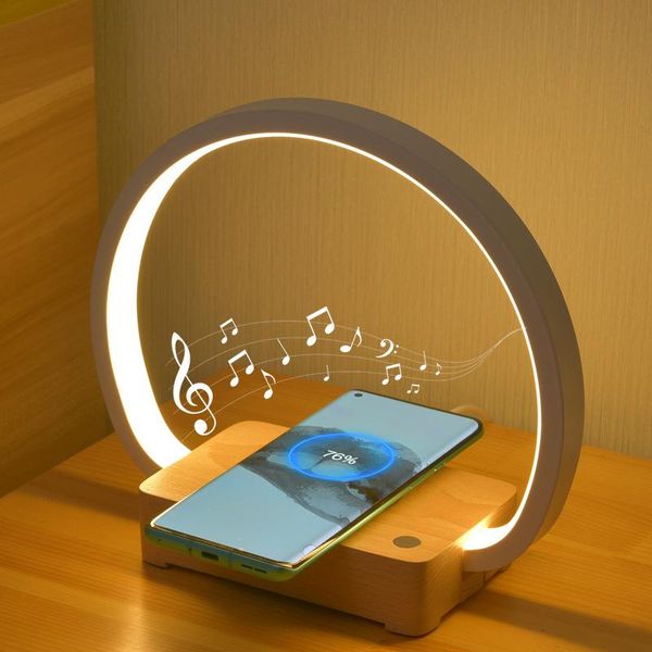 

table lamps lamp led mobile phone wireless charging bluetooth stereo bedroom small night light music desk of the head a bed