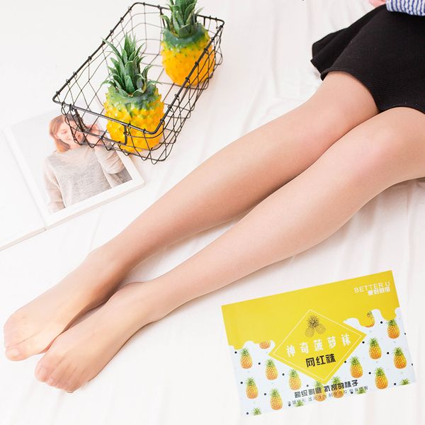 

summer pine socks arbitrary cut silk stocking's veet slim 5d pantyhose, Black;white