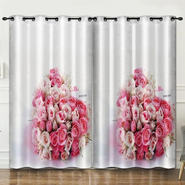 

curtain & drapes festival flowers room decoration background cloth pink curtains luxury4