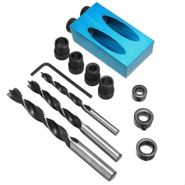 

professional hand tool sets 15 degree pocket hole screw jig premium system kit woodworking oblique drill guide for carpenter