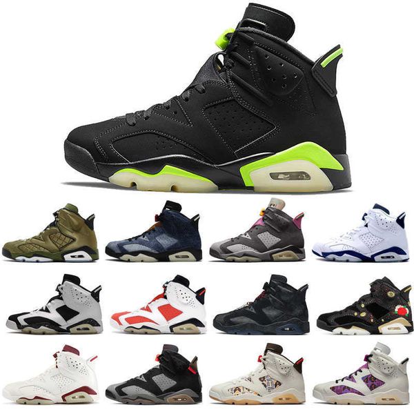 

6s basketball shoes triple black singles day mens sport sneakers trainers 7-13