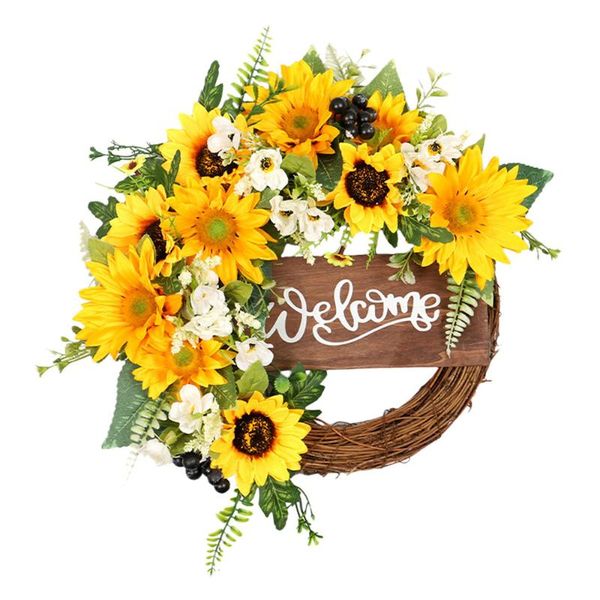 

decorative flowers & wreaths sunflower flower artificial wreath premium durable hanging