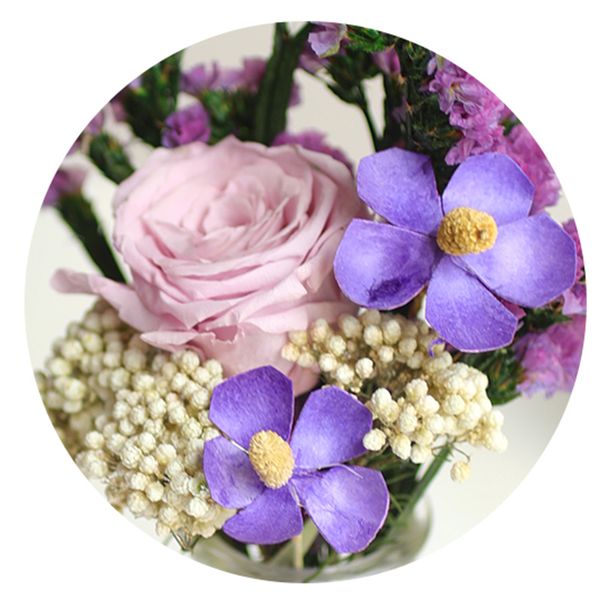 

preserved fresh flower european style home decoration dry flower with vase light valentines gift preserved flower arranging nyr