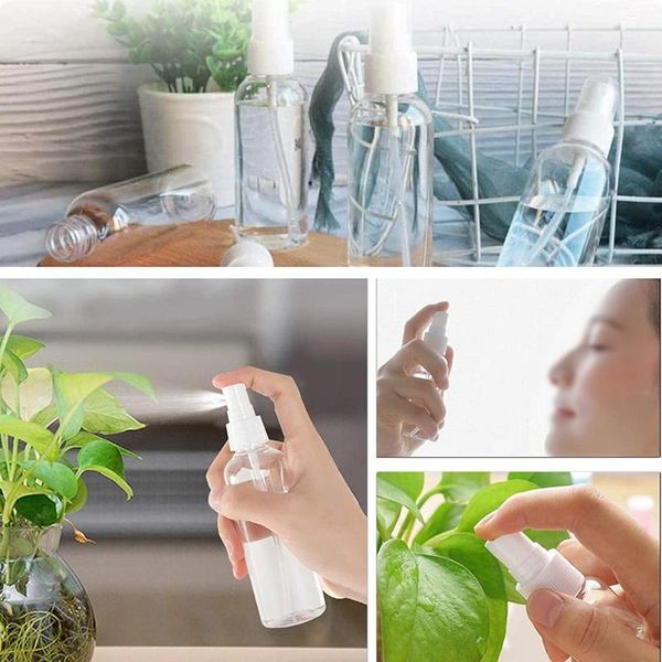 

1/5pcs 50ml empty refillable plastic pump spray bottles travel perfume atomiser water bottle watering equipments