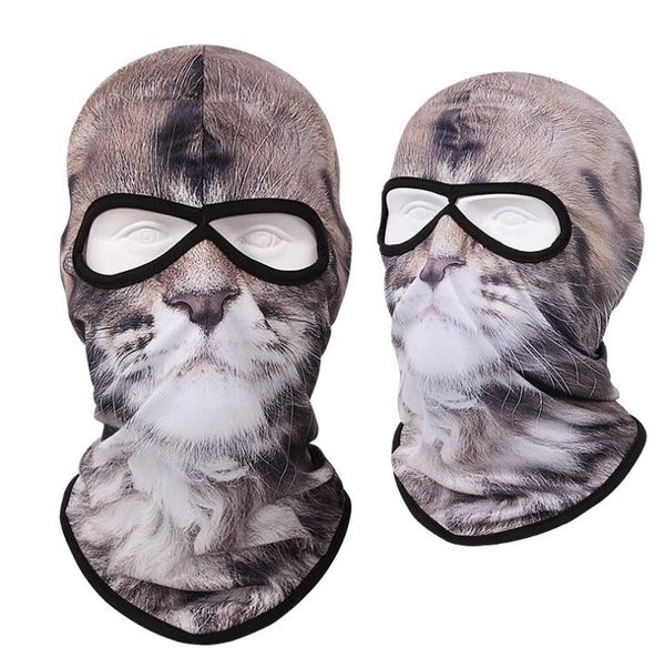 Sommer 3D Cartoon Cap Hund Tiere Kopf Kühlhüte Outdoor Sport Fahrrad Radfahren Motorrad Masken Ski Kapuze Hut Schleier Sturmhaube UV-Schutz Vollgesichtsmaske