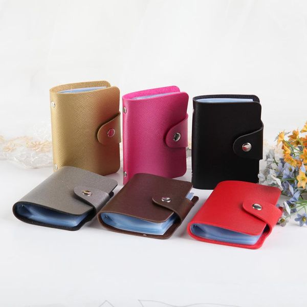 

card holders fashion pu leather function 24 bits case business holder men women credit passport bag id wallets, Brown;gray