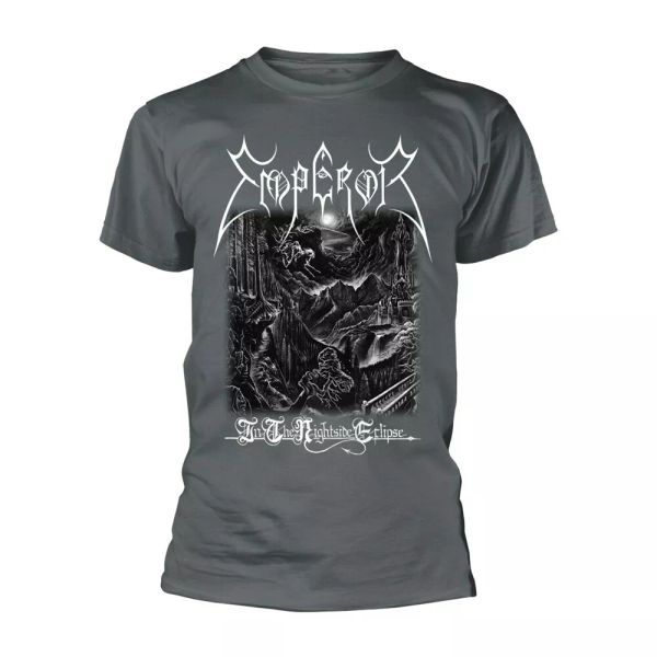 

emperor in the nightside eclipse bw licensed men t-shirt, White;black