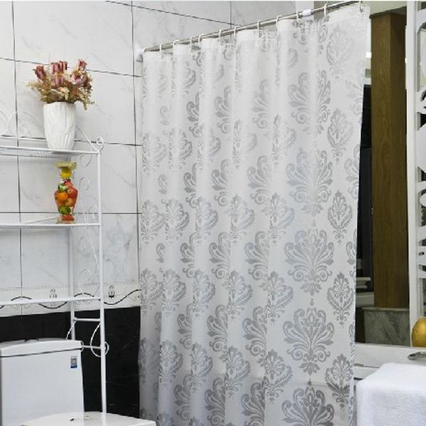 

shower curtains europe style white peva bath flower eco-friendly waterproof curtain bathroom product cortina ducha