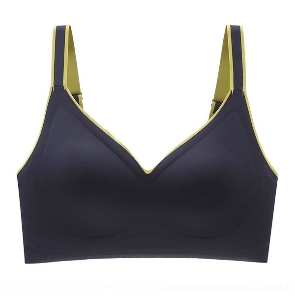 

izj2 jelly bar color contrast women's sports underwear gathering bra jelly bar color contrast seamless latex seamless underwear women&#, Red;black