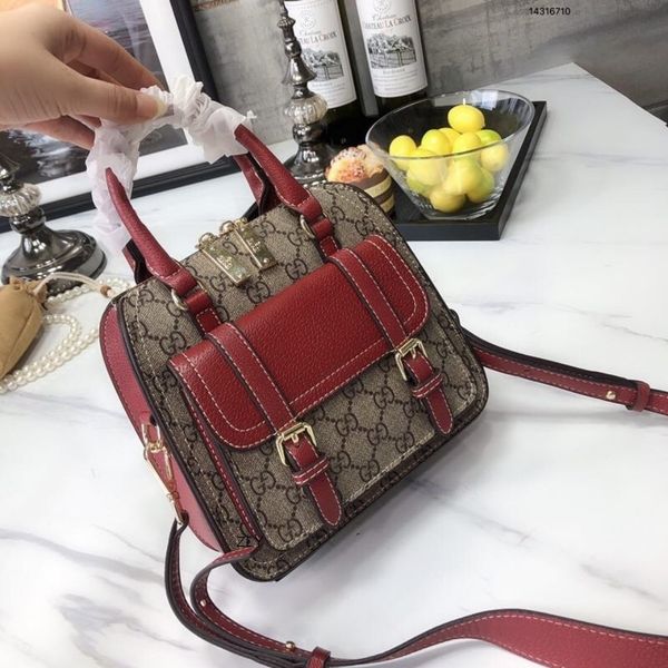 

2021 new cool qiou version counter genuine pvc bag, portable one shoulder cross schoolbag, women's bag zly bags handbag women luxurys b