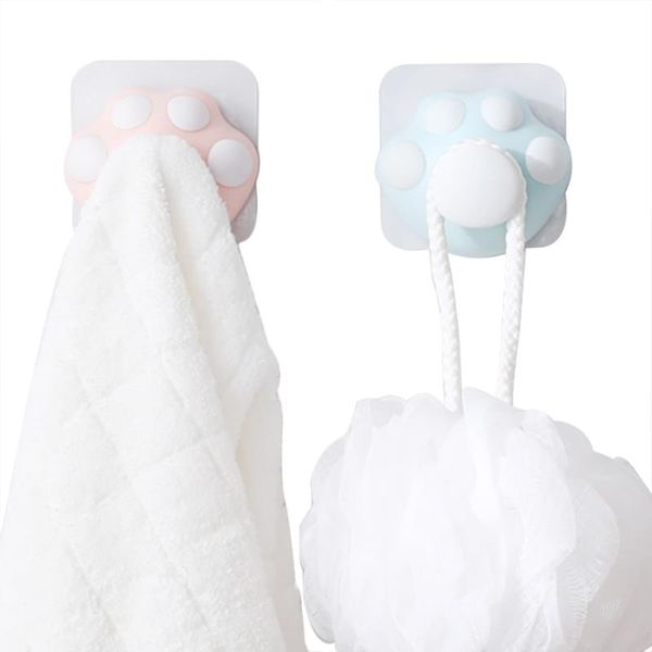

hooks & rails cat claw wall hangers self adhesive strong sticky hook cute baby room clothes bags storage rack decoration hanger