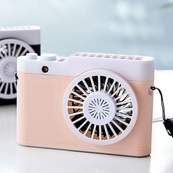 

electric fans portable hanging neck fan with night light usb charging 3 speed settings camera style mini for outdoor office home