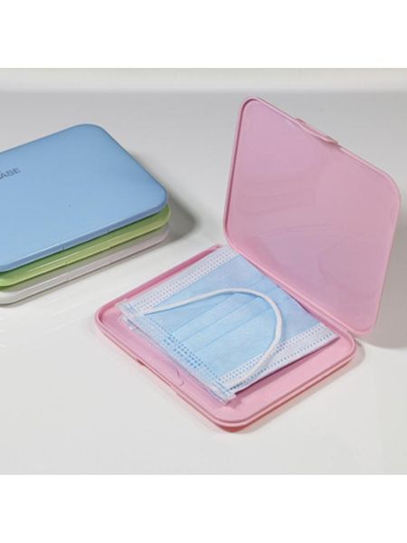 

storage bottles & jars portable plastic face mask box case with lid reusable mouth cover holder organizer for dustproof anti-pollution