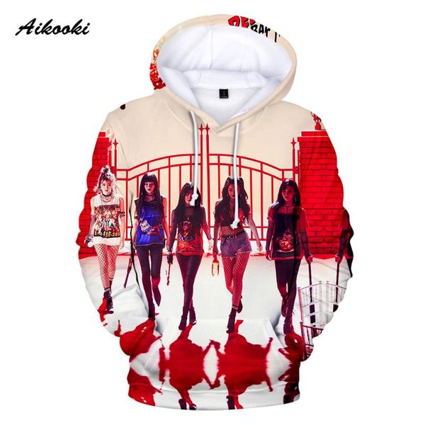 

men's hoodies & sweatshirts kpop red velvet 3d print women fashion hip hop sprint autumn k- girls/boy polluvers, Black