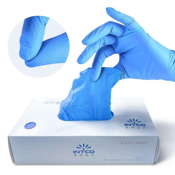 

disposable gloves 100pc nitrile waterproof powder latex for household kitchen laboratory cleaning style