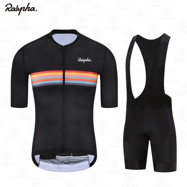 

racing sets ralvpha 2021 summer pro team men's mtb bike wear breathable mountain bicycle clothes sportwears cycling clothing kits, Black;blue