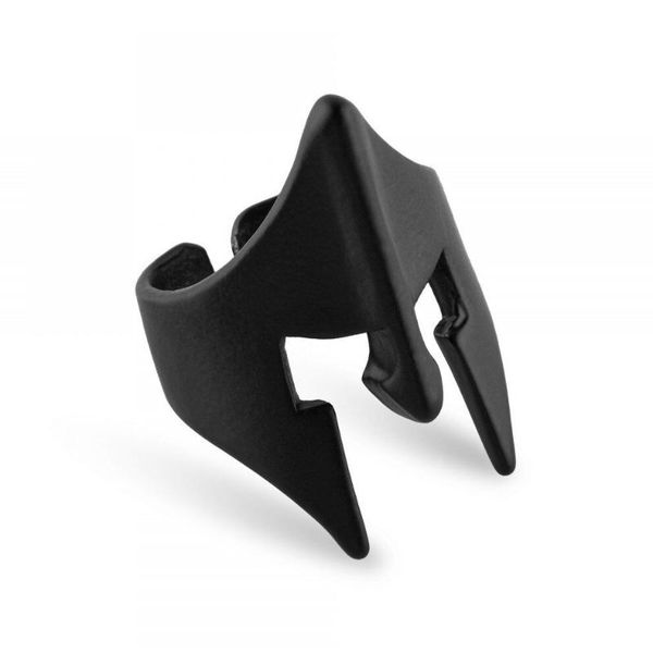 

cluster rings matte black motif gladiator helmet zihgir ring men's unisex, Golden;silver