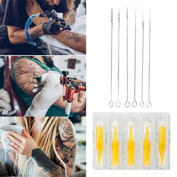

tattoo needles 50pcs disposable mixed cartridge tips set semi-permanent makeup eyebrow supply for beginner