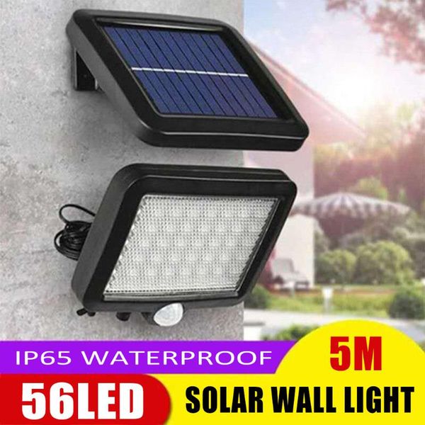 

leds infrared induction solar lamp easy install ip65 waterproof abs modern outdoor wall light patio porch garden street lamps