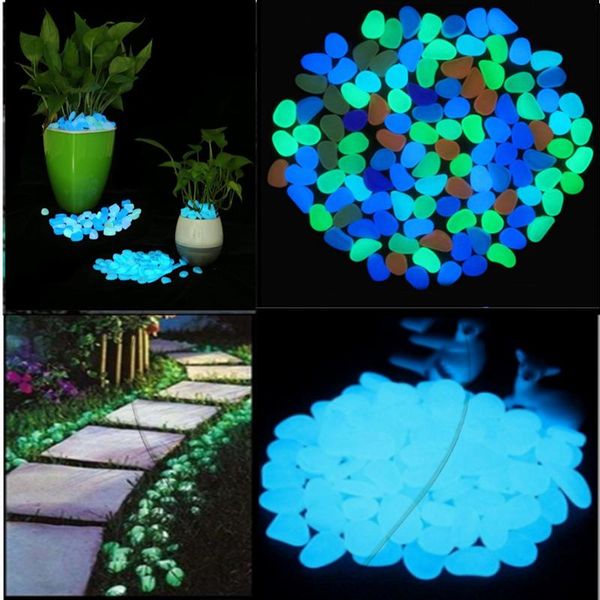 Ciottoli luminosi da giardino che si illuminano al buio per passerelle, piante, decorazioni per acquari, pietre, decorazioni per la casa