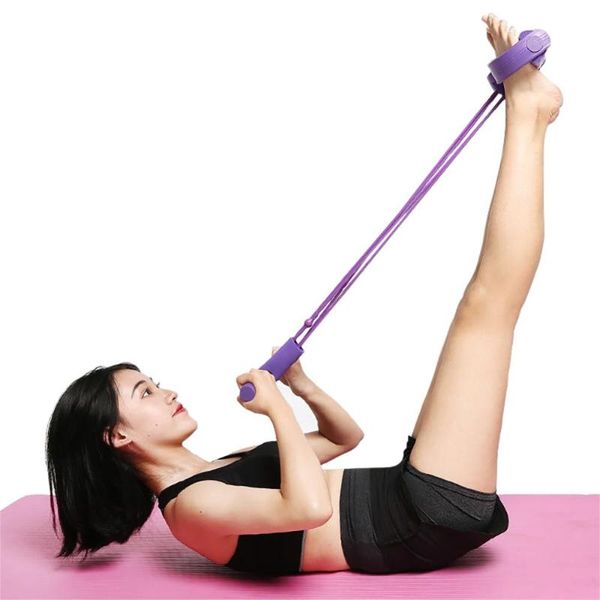 

four-tube pedal puller yoga resistance bands latex exerciser sit-up fitness equipment accessories