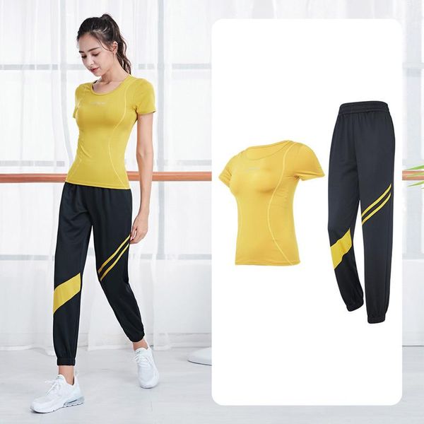 

yoga outfits 2pcs/set workout set women fitness sports suit gym pants and outfit outdoor running training clothing wear, White;red