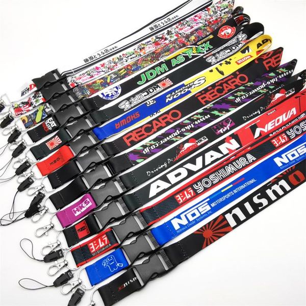 

keychains car jdm modified cultural buckle lanyard employee's card id mobile phone key hanging neck quick release hks sparco nos, Silver