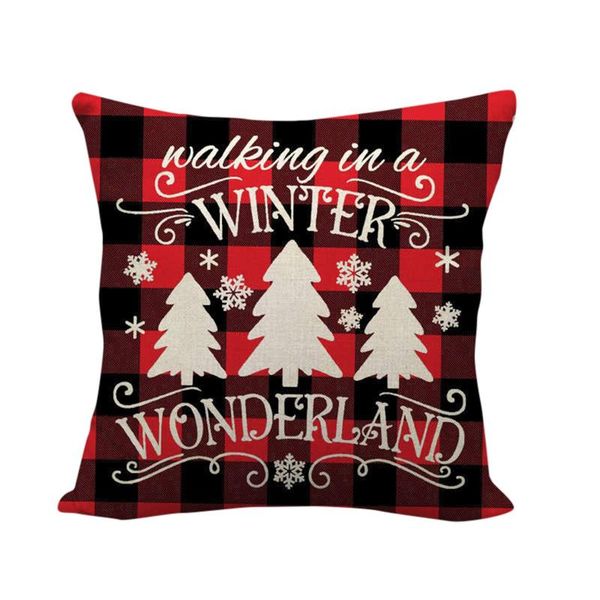 

pillow case christmas cushion cover tree snowflake elk pattern for xmas living sofa home decor pillowcase 45*45cm#g30