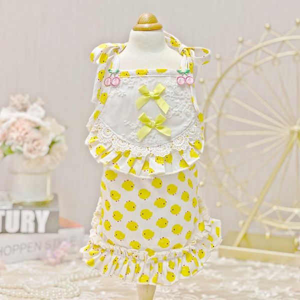 

dog apparel spring and summer est style bandage cloth princess dress yorkshire pet clothing wholesale price dresses